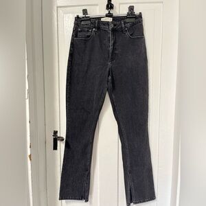 Abercrombie & Fitch Curve Love Black High Rise Skinny jeans w/ ankle slits 6